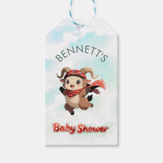 Étiquettes-cadeau Cute Ram Winter Baby Shower Favor Tag