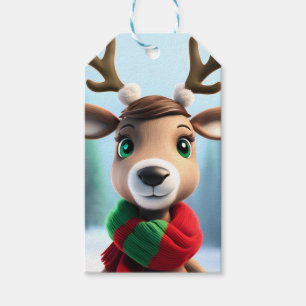 Étiquettes-cadeau Cute Reindeer