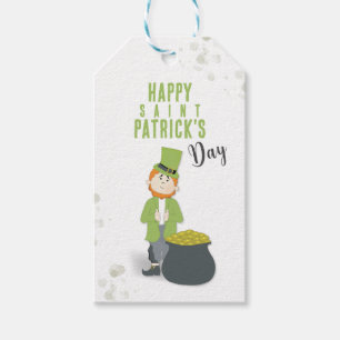 Étiquettes-cadeau Cute Simple Leprechaun St. Patrick's Day Custom
