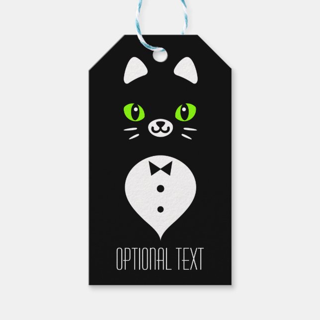 Étiquettes-cadeau Cute Tuxedo Chat (Devant)