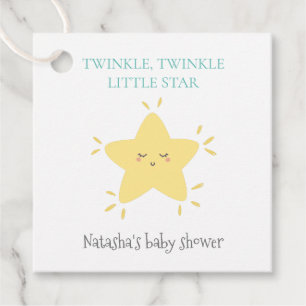 Étiquettes Cadeau Cute Twinkle Little Star Nursery Rhyme Baby shower