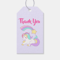Cute Unicorn avec Merci d'étoile de tir coloré