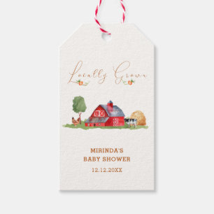 Étiquettes-cadeau Cute Vintage Farmers Market Barnyard Baby shower
