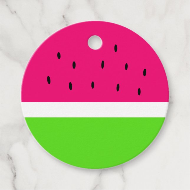 Étiquettes Cadeau Cute Watermelon (Devant)