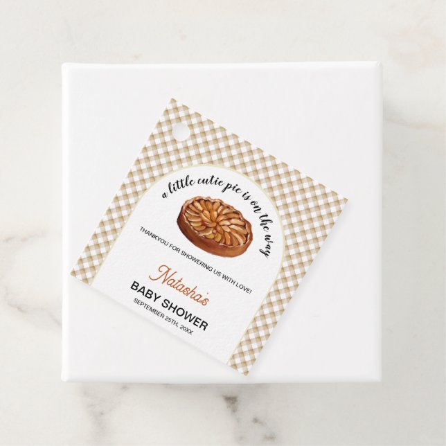 Étiquettes Cadeau Cutie Pie Apple Pie Thanksgiving Baby shower (En situation)