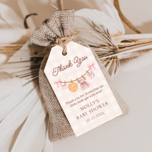 Étiquettes-cadeau Cutie Pie Rose Fall Girl Baby shower Balises cadea