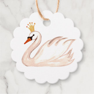 Étiquettes Cadeau Cygne royal