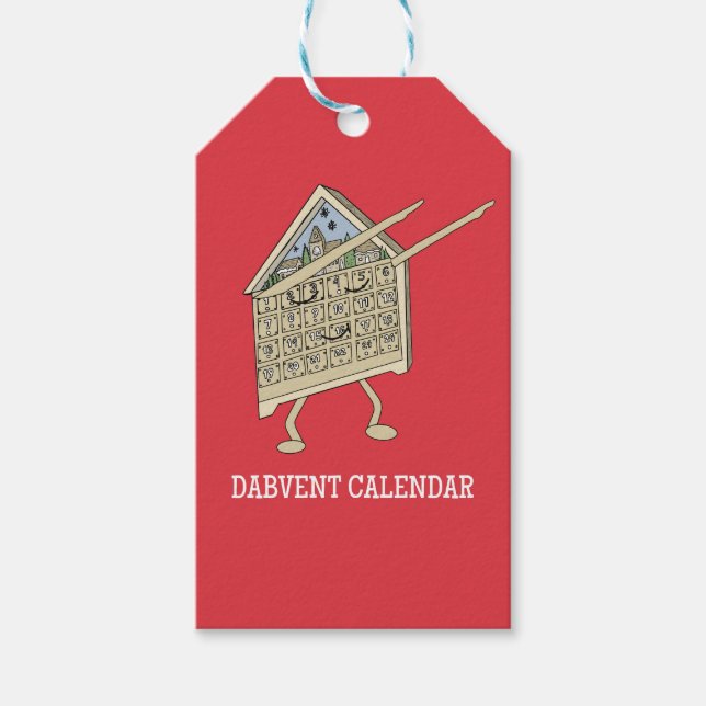 Étiquettes-cadeau Dabbing Calendrier de l'Avent Drôle chrétien relig (Devant)