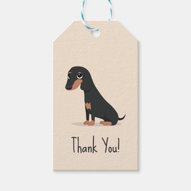 Étiquettes-cadeau Dachshund (Devant)