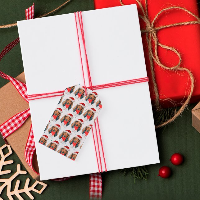 Étiquettes-cadeau Dachshund Chien race Noël (Créateur téléchargé)