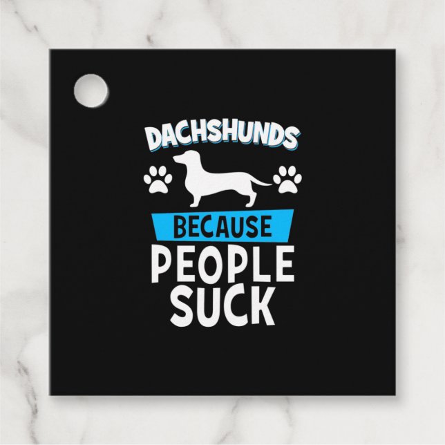 Étiquettes Cadeau Dachshunds Avec Mes Amis (Devant)