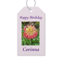 Dahlia rose et jaune