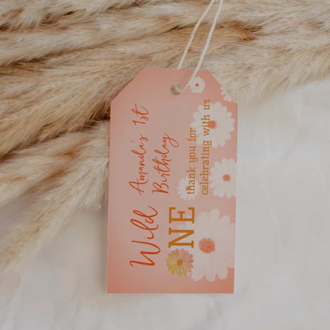 Étiquettes-cadeau Daisy Baby in Bloom Floral Girl Boho Wild One (Créateur téléchargé)