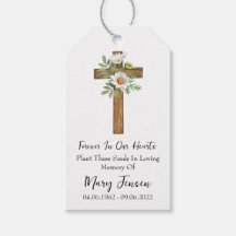 Daisy Cross Memorial Funeral Seed Packet 