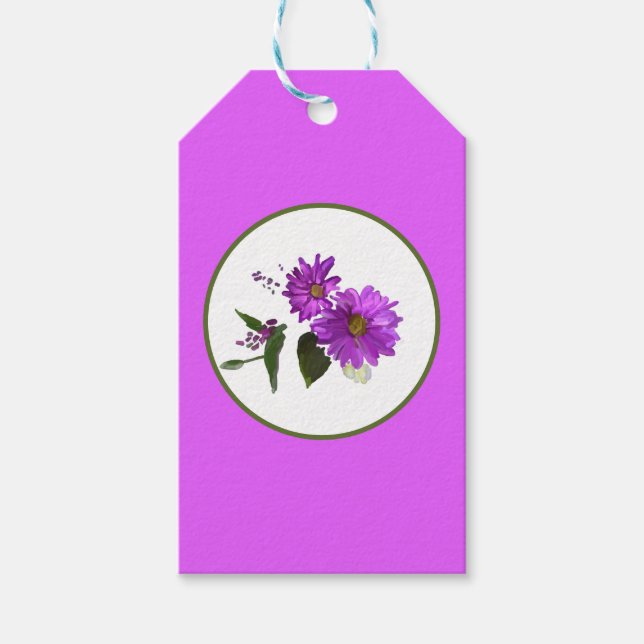 Étiquettes-cadeau Daisy in lavander Design (Devant)