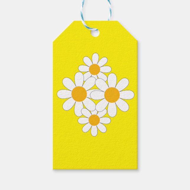 Étiquettes-cadeau Daisy Lumineuse et Audacieuse (Devant)