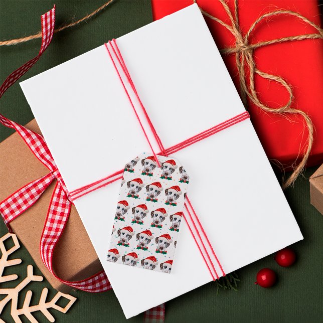 Étiquettes-cadeau Dalmatian Dog Breed Christmas (Créateur téléchargé)