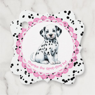 Étiquettes Cadeau Dalmatie Imprimer Anniversaire Black and White p