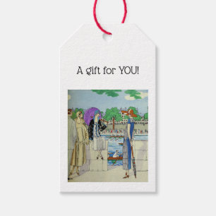 Étiquettes-cadeau Dames vintages des années 1920 à Crew Race Regatta