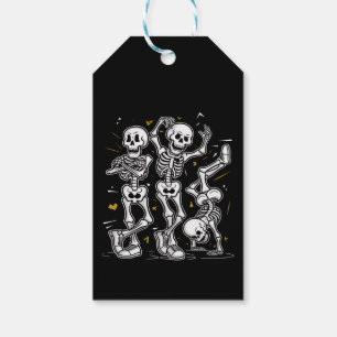 Étiquettes-cadeau Dancing Skeletons Dance Challenge Halloween