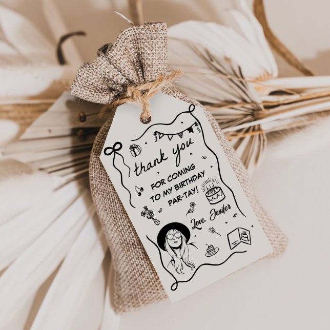 Étiquettes-cadeau Dans Mon Anniversaire Retro Anniversaire (Créateur téléchargé)