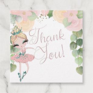 ÉTIQUETTES CADEAU DANSE & TWIRL  ANNIVERSAIRE DE LA BALLERINE   FLOR