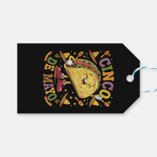 Étiquettes-cadeau Danser Taco Drôle Cinco De Mayo Fête