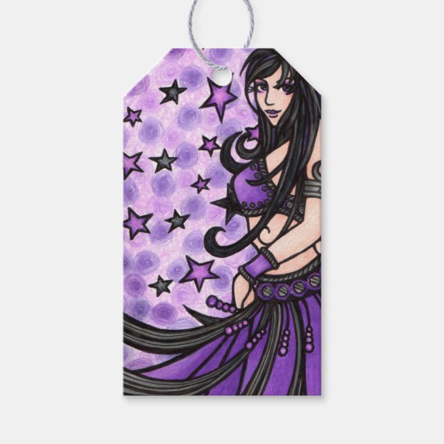 Étiquettes-cadeau Danseur du ventre Violet Moon (Devant)