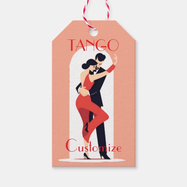 Étiquettes-cadeau Danseurs de tango Thunder_Cove (Devant)