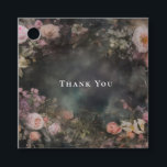 Étiquettes Cadeau Dark Moody Romantic Mariage Floral<br><div class="desc">Étiquette Mariage floral romantique Moody Favor avec message personnalisé sur le dos</div>