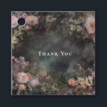 Étiquettes Cadeau Dark Moody Romantic Mariage Floral<br><div class="desc">Étiquette Mariage floral romantique Moody Favor avec message personnalisé sur le dos</div>
