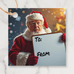 Étiquettes Cadeau De Donald Trump au Père Noël