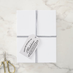 Étiquettes-cadeau De la cuisine de, fait avec amour élégant