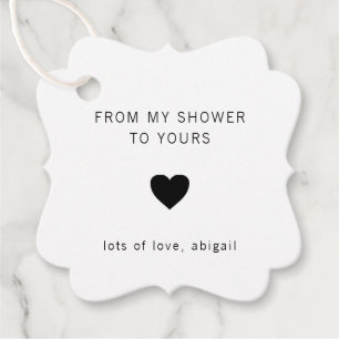 Étiquettes Cadeau De Ma Douche À La Vôtre Réception De Mariage Moder