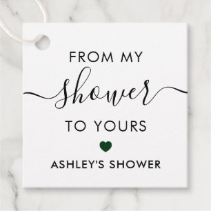 Étiquettes Cadeau De Ma Douche À La Vôtre Salle De Bain Vert Forêt