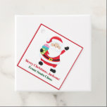 Étiquettes Cadeau De Santa Claus Custom Kids Christmas Cadeau<br><div class="desc">Fête du Père Noël personnalisée étiquettes de faveur pour les enfants cadeaux de Noël avec le rouge et le vert script. Customisez les cadeaux de vacances pour enfants de et vers avec leur nom personnalisé sous Papa Noel souriant dans son costume joyeux rouge.</div>