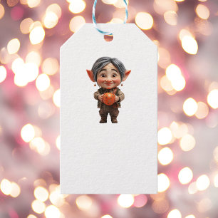 Étiquettes-cadeau Dearie Christmas Elf White Tags cadeaux