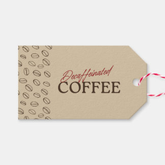 Étiquettes-cadeau Decaffeinated Coffee Gift Tag – Retro Coffee Beans