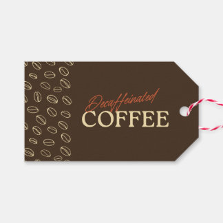 Étiquettes-cadeau Decaffeinated Coffee Gift Tag – Retro Coffee Beans