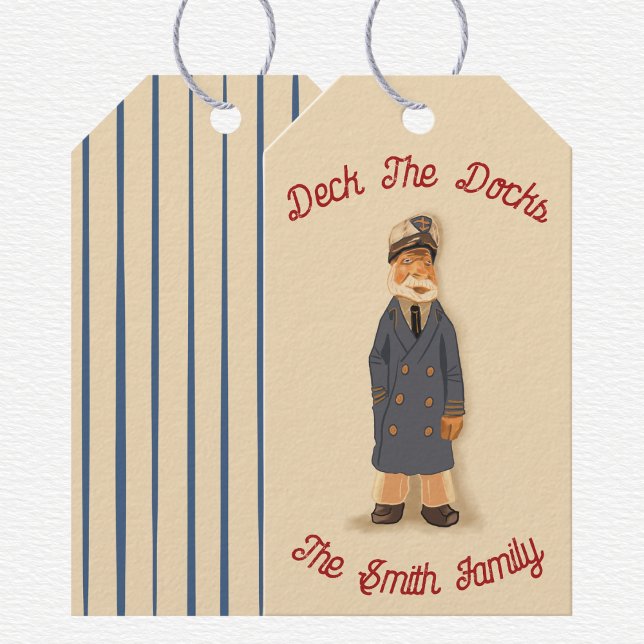 Étiquettes-cadeau Deck The Docks Noël  (Créateur téléchargé)