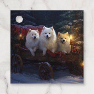 Étiquettes Cadeau Décor de Noël américain esquimau enneigé