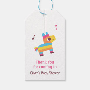 Étiquettes-cadeau Décoration de Baby Shower sur le thème mexicain Li