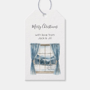 Étiquettes-cadeau Décoration de Noël Flocons de Neige de Fenêtre Con