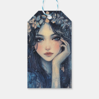 Étiquettes-cadeau Découpage de l'enchantement de la nymphe des bois