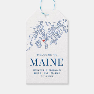 Étiquettes-cadeau Deer Isle Bienvenue dans Maine Wedding Favor