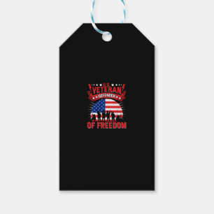 Étiquettes-cadeau défenseur vétéran de la liberté des états-unis