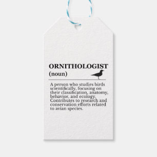 Étiquettes-cadeau Définition d'ornithologue - Vogelkunde (Observatio