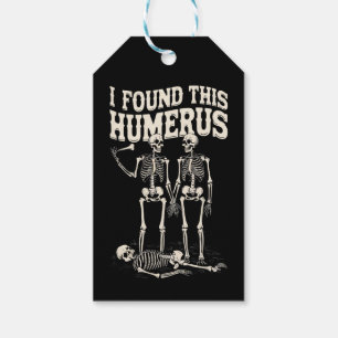 Étiquettes-cadeau Déguisement drôle de squelette d'Halloween que j'a
