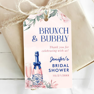 Étiquettes-cadeau Déjeuner champagnisé et fête de mariage pétillante