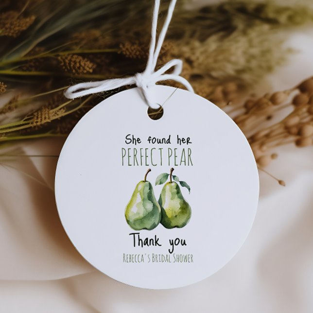Étiquettes Cadeau Déjeuner Élégant aux Fruits Parfaits Poires pour u (Créateur téléchargé)